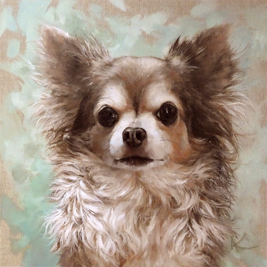 Happy • chihuahua • peinture à l'huile