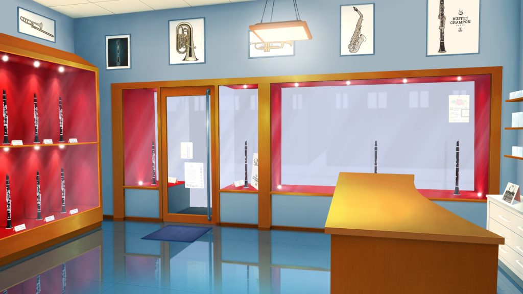 Music Store (movie background, full movie available on the "Animations" menu)