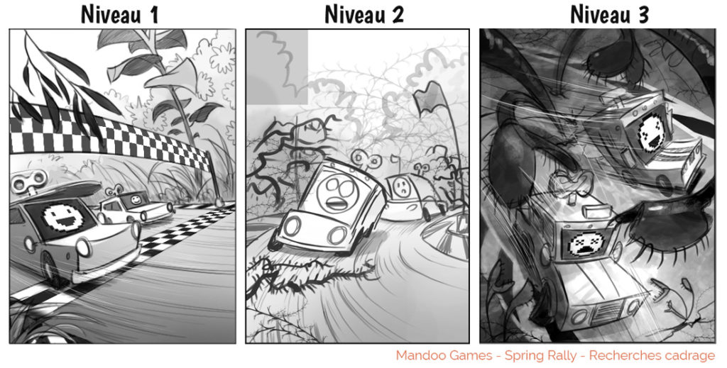  Sketching • Spring Rally gameboard