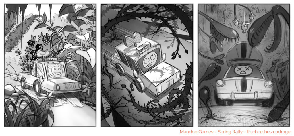  Sketching • Spring Rally gameboard