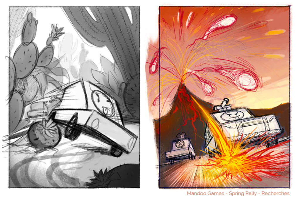  Sketching • Spring Rally gameboard
